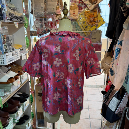 Michael Beaudouin X Liberty London Floral Pink Shirt, made in Japan