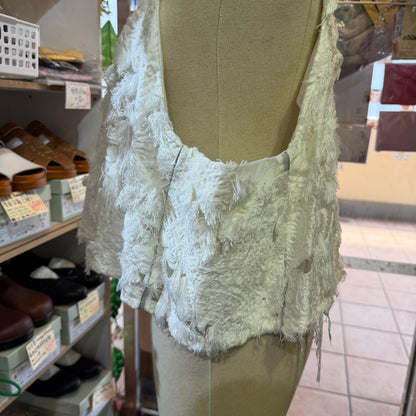 Rehersall Lace White Vest Top, made in Japan