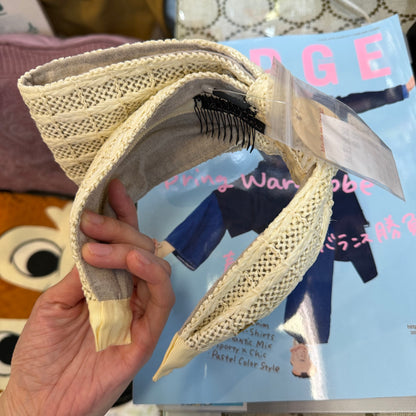 CA4LA Ribbon Ivory Headband, made in Japan