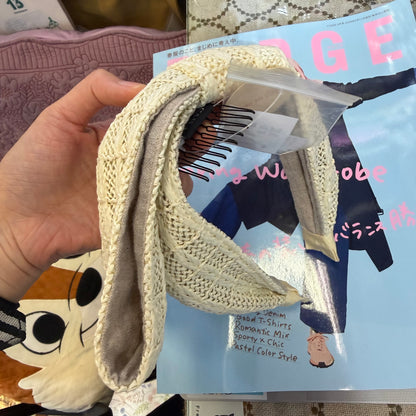 CA4LA Ribbon Ivory Headband, made in Japan
