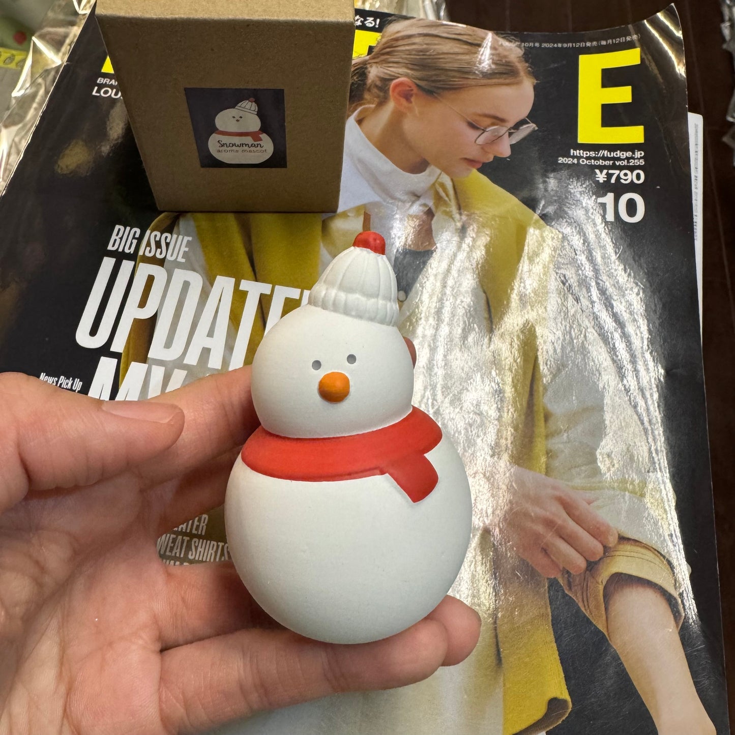 Decole Snowman Ceramic Aroma Mascot