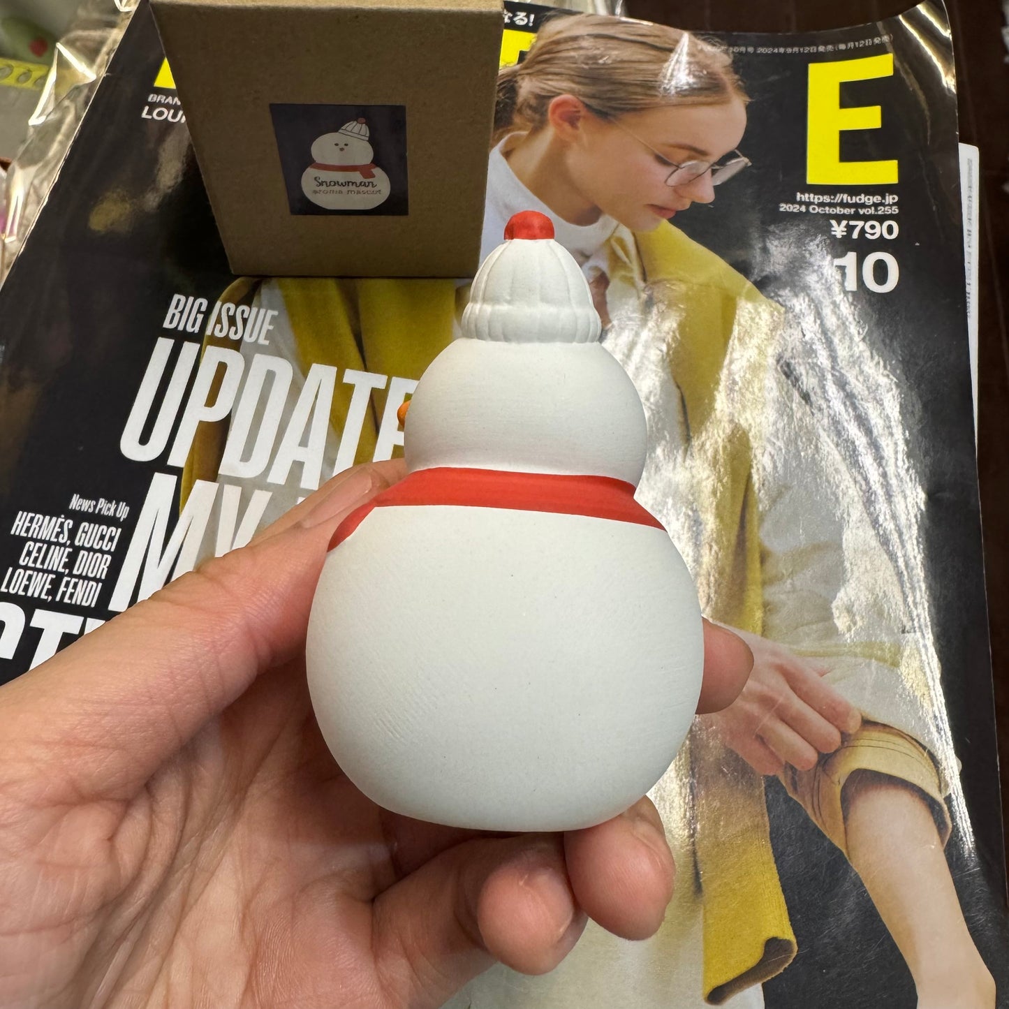 Decole Snowman Ceramic Aroma Mascot