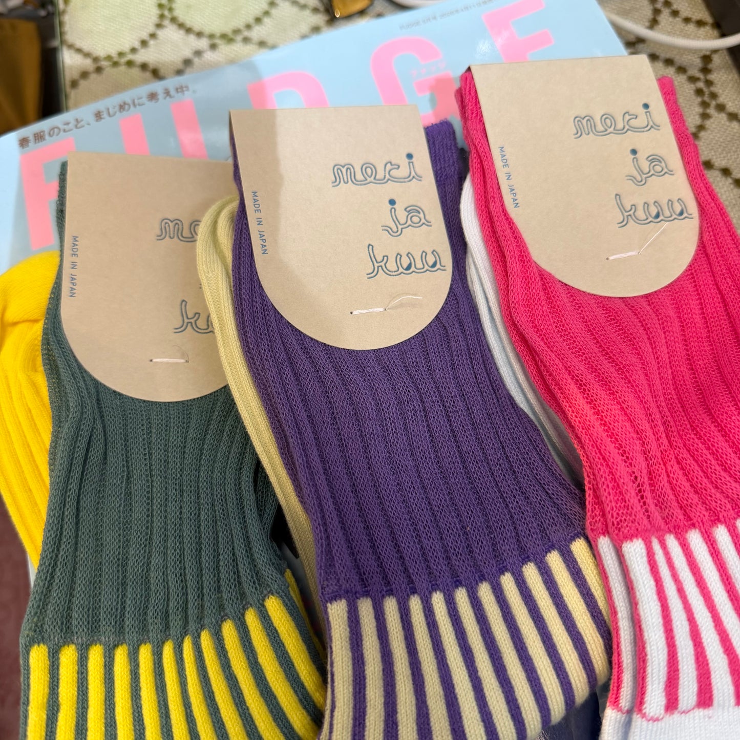 Meri ja kuu Candy Stick Socks, 3 Colors, made in Japan