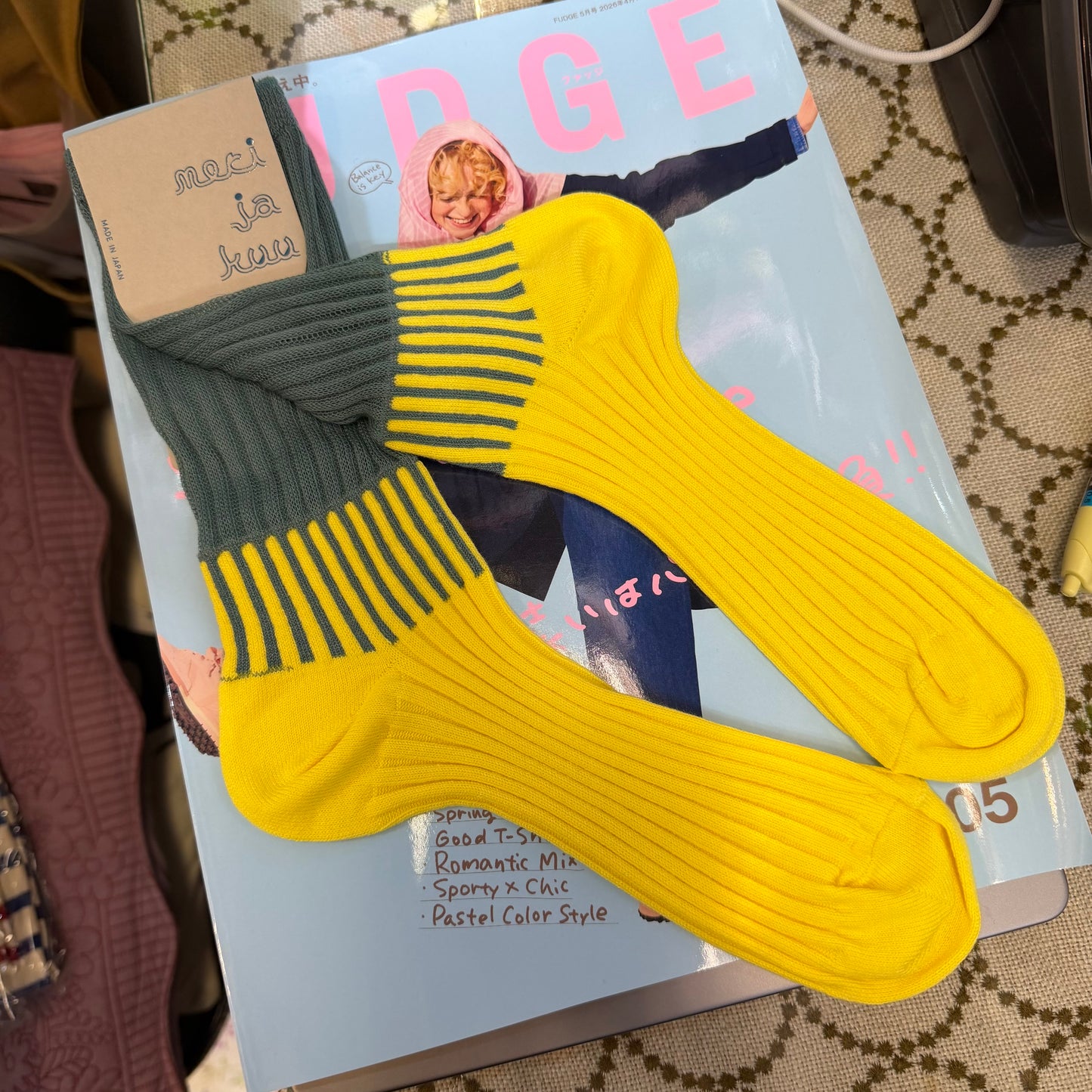 Meri ja kuu Candy Stick Socks, 3 Colors, made in Japan