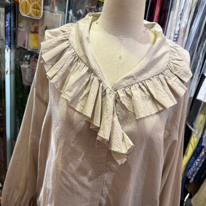 Sale- Mizuiro Ind Ruffles Shirt, 2 Colors, made in Japan