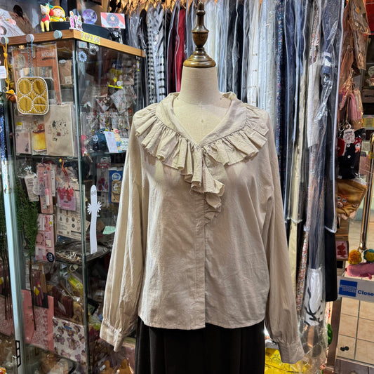 Sale- Mizuiro Ind Ruffles Shirt, 2 Colors, made in Japan