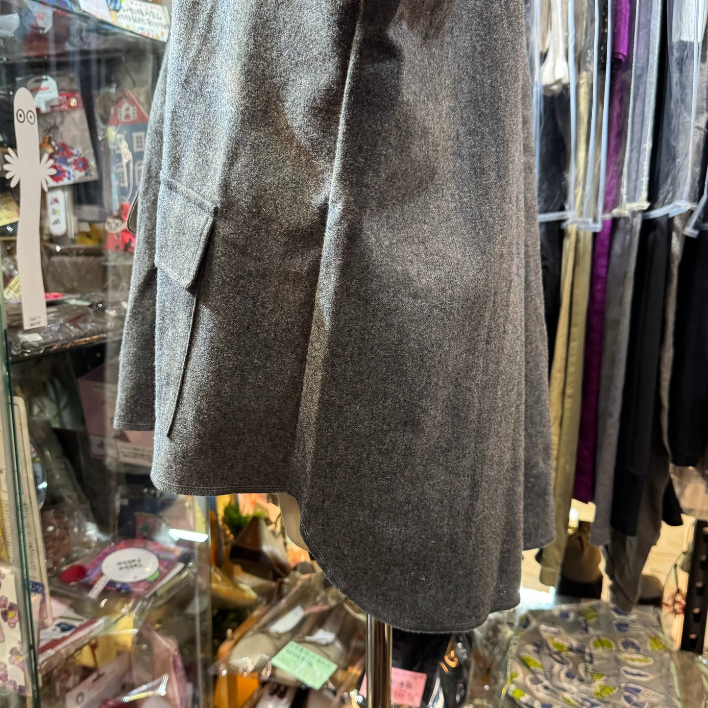 EXTRA20- (g) Grey 2 Way Grey Shirt Jacket, made in Japan