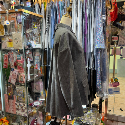 EXTRA30- (g) Grey 2 Way Grey Shirt Jacket, made in Japan