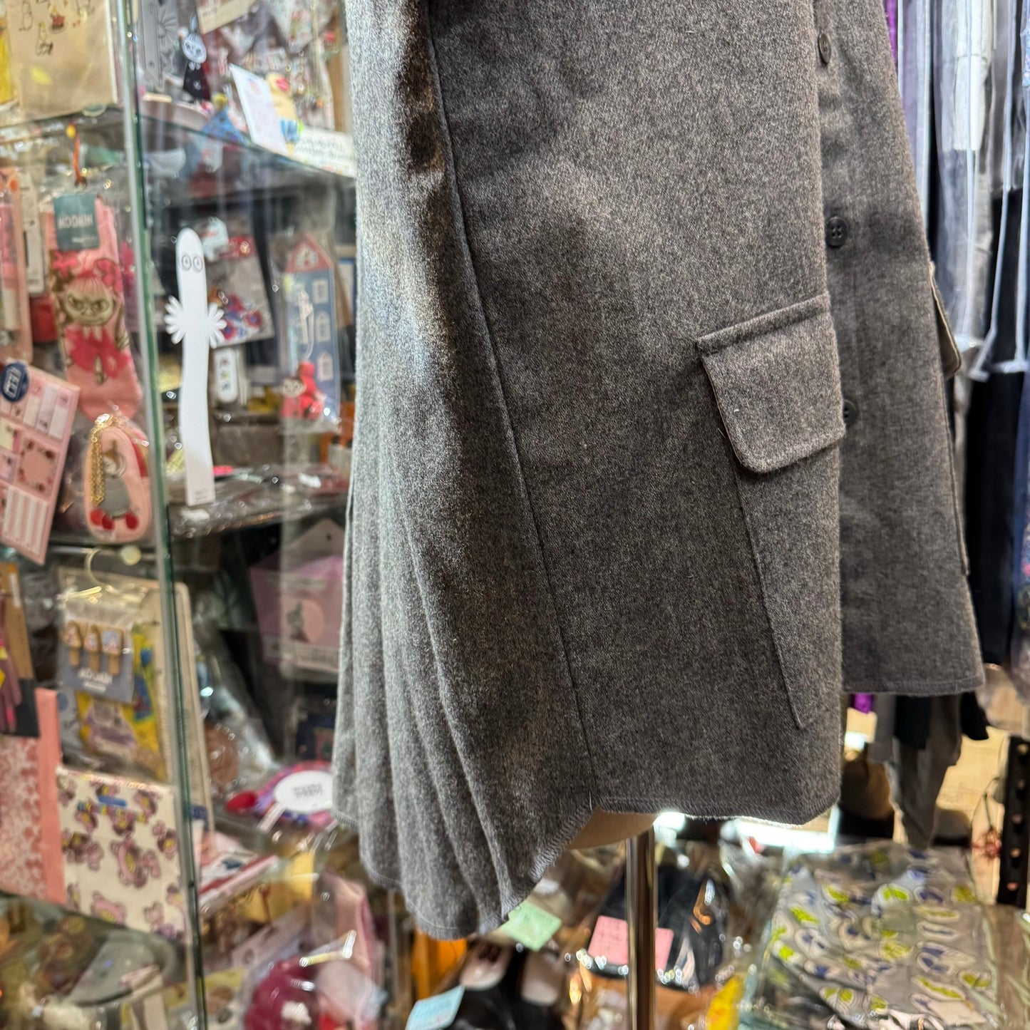 EXTRA20- (g) Grey 2 Way Grey Shirt Jacket, made in Japan