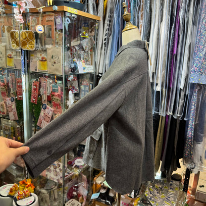 EXTRA30- (g) Grey 2 Way Grey Shirt Jacket, made in Japan