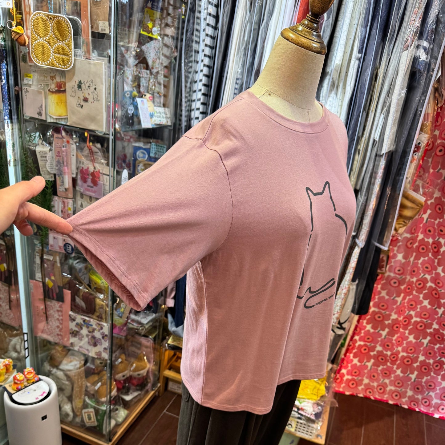 Sale- Nachukara Cat T-shirt, 5 Colors, made in Japan