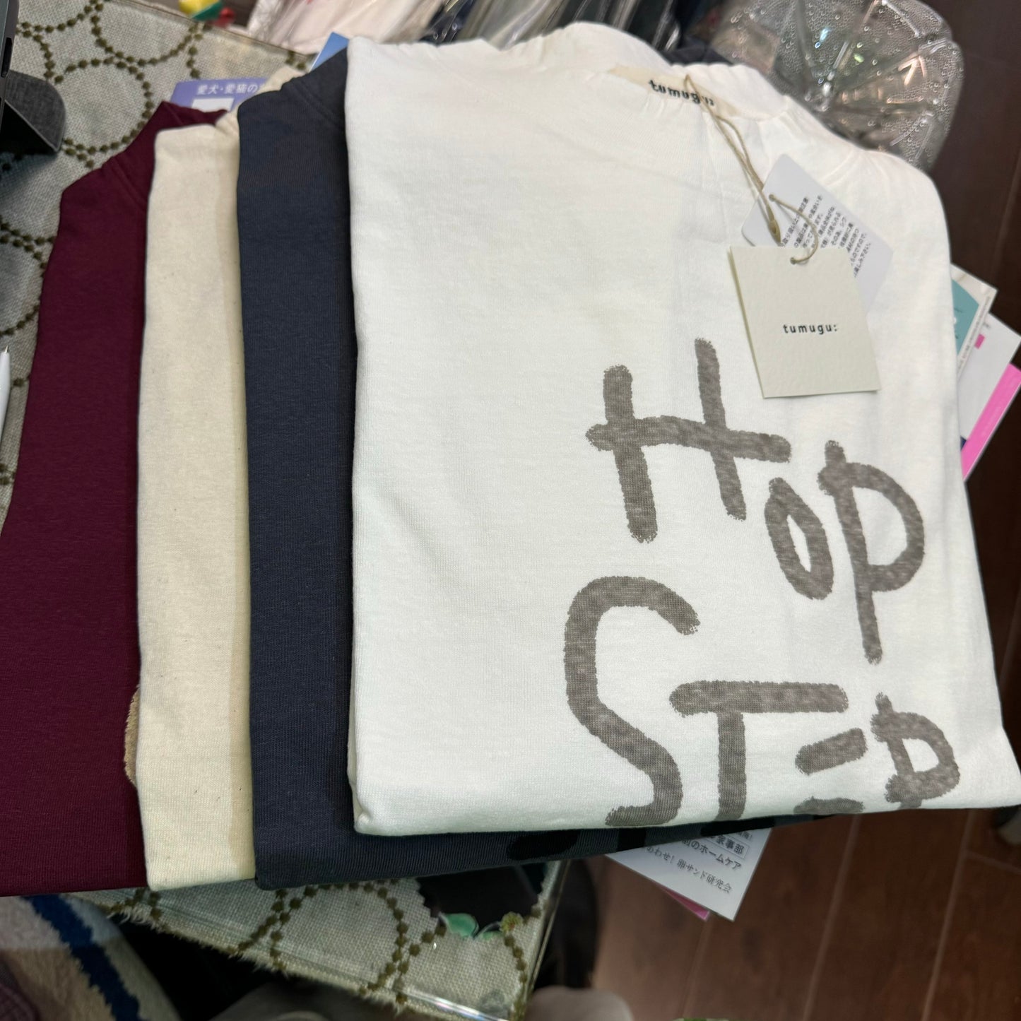 Tumugu Hop Step Jump T-shirt, 3 Colors, made in Japan