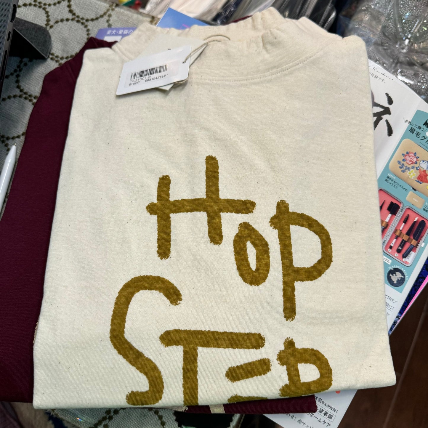 Tumugu Hop Step Jump T-shirt, 3 Colors, made in Japan