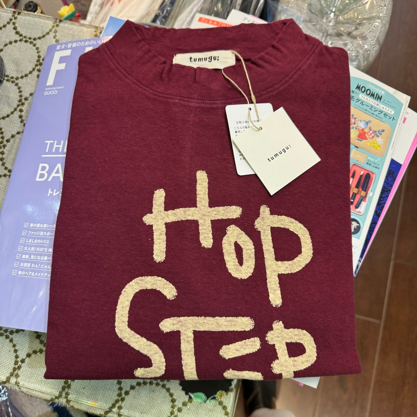 Tumugu Hop Step Jump T-shirt, 3 Colors, made in Japan