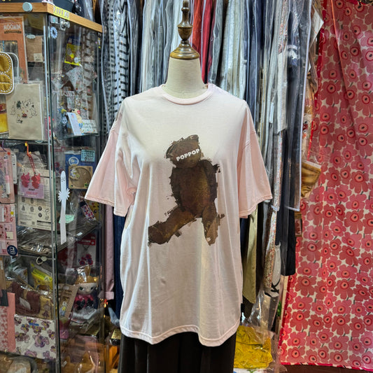 Frankygrow Pop Bear Pink Long T-shirt, made in Japan
