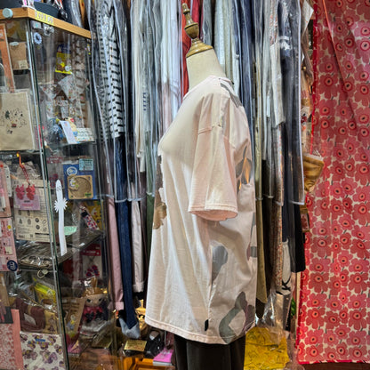 Sale- Frankygrow Pop Bear Pink Long T-shirt, made in Japan