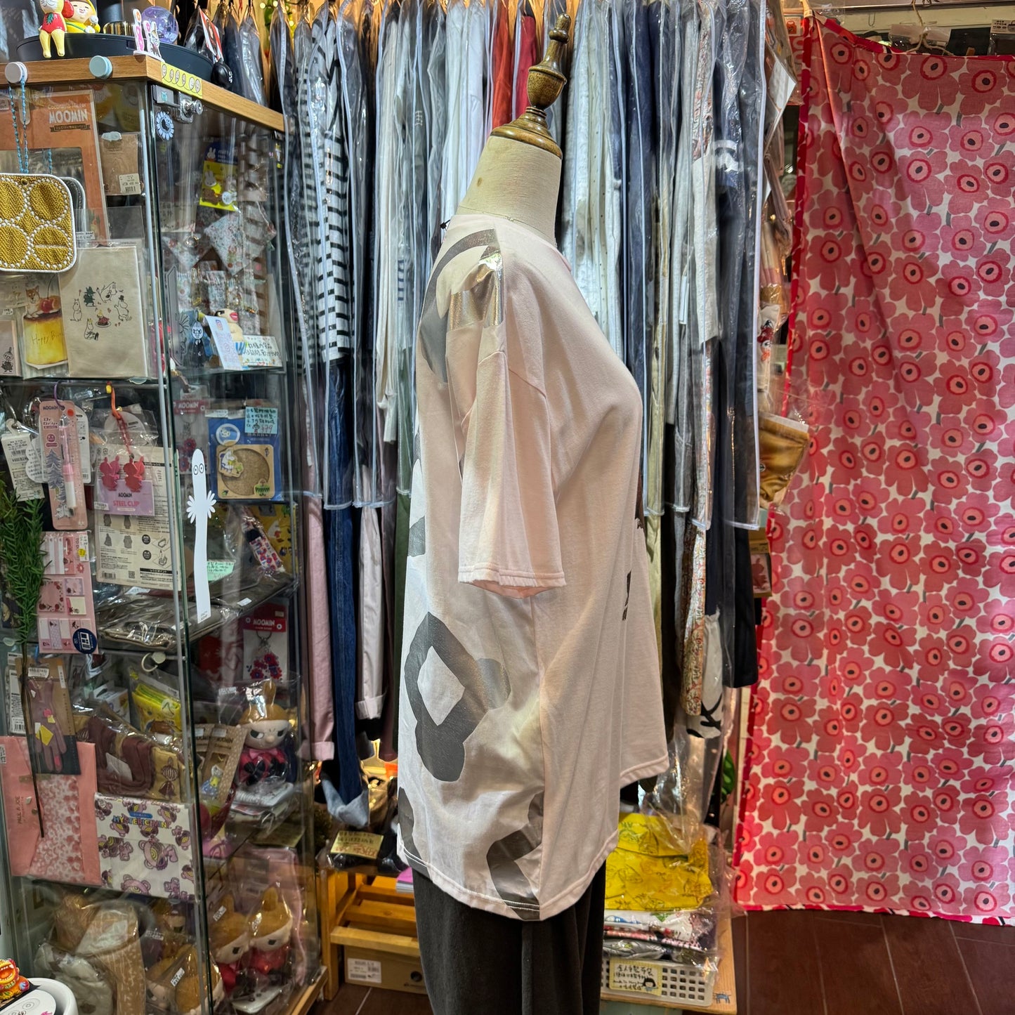Frankygrow Pop Bear Pink Long T-shirt, made in Japan