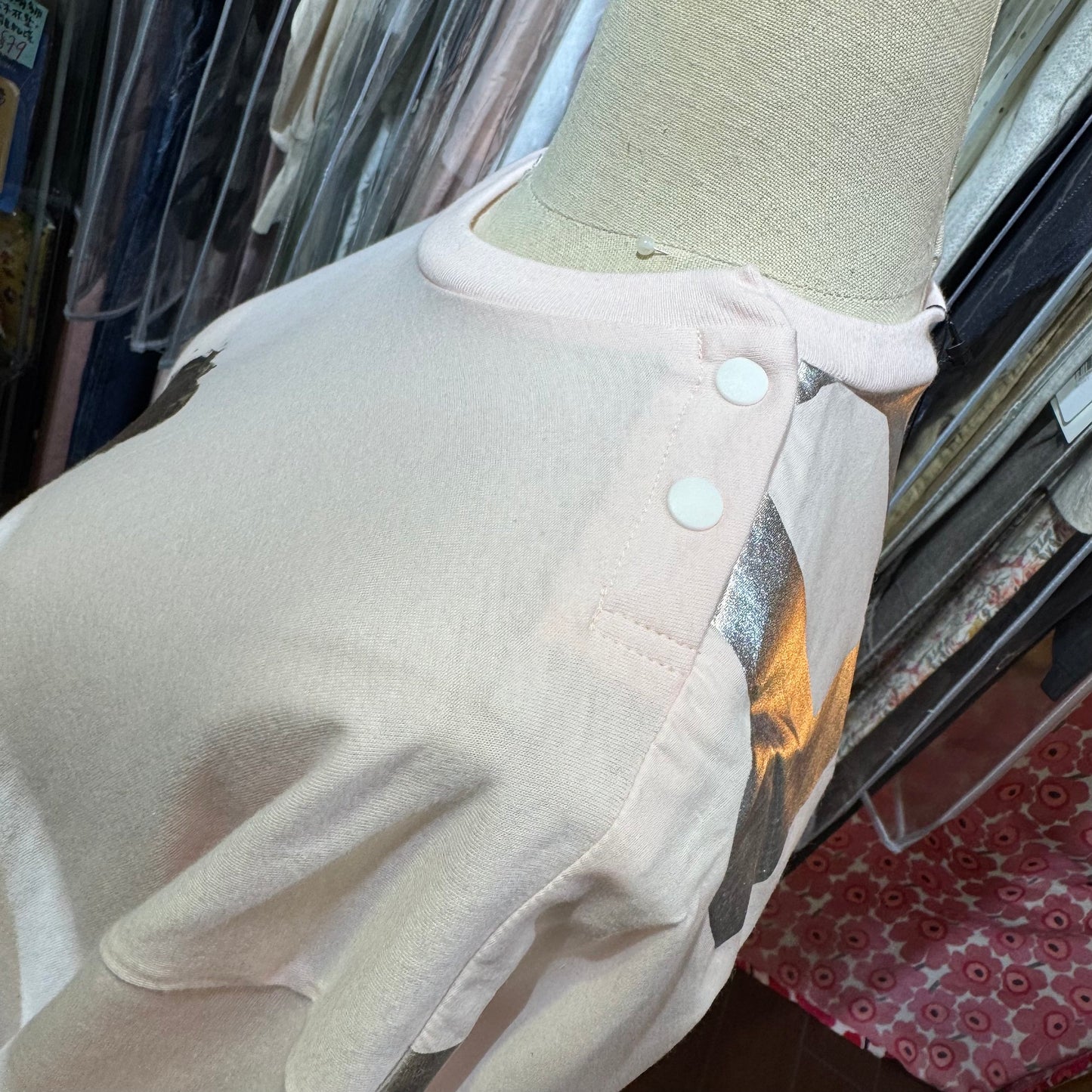 Frankygrow Pop Bear Pink Long T-shirt, made in Japan