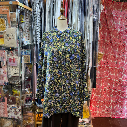 Sale- Ichi Floral Long Shirt, made in Japan