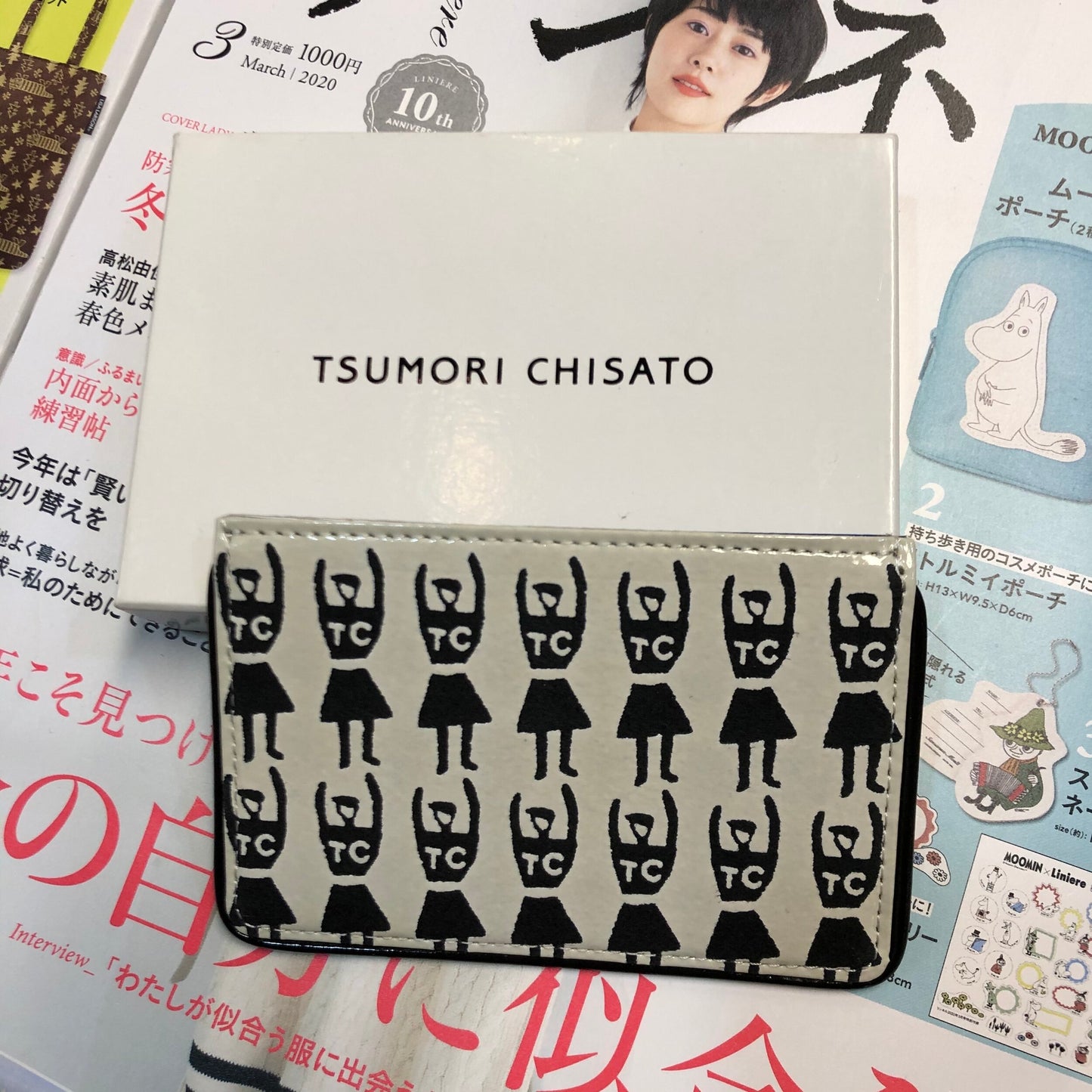 Sale- Tsumori Chisato Leather Card Holder with Box, made in Japan