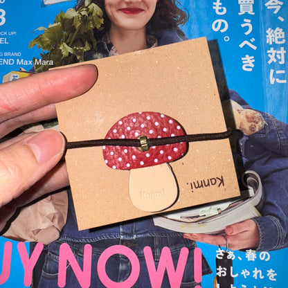 Kanmi Red Mushroom Hair Band, made in Japan