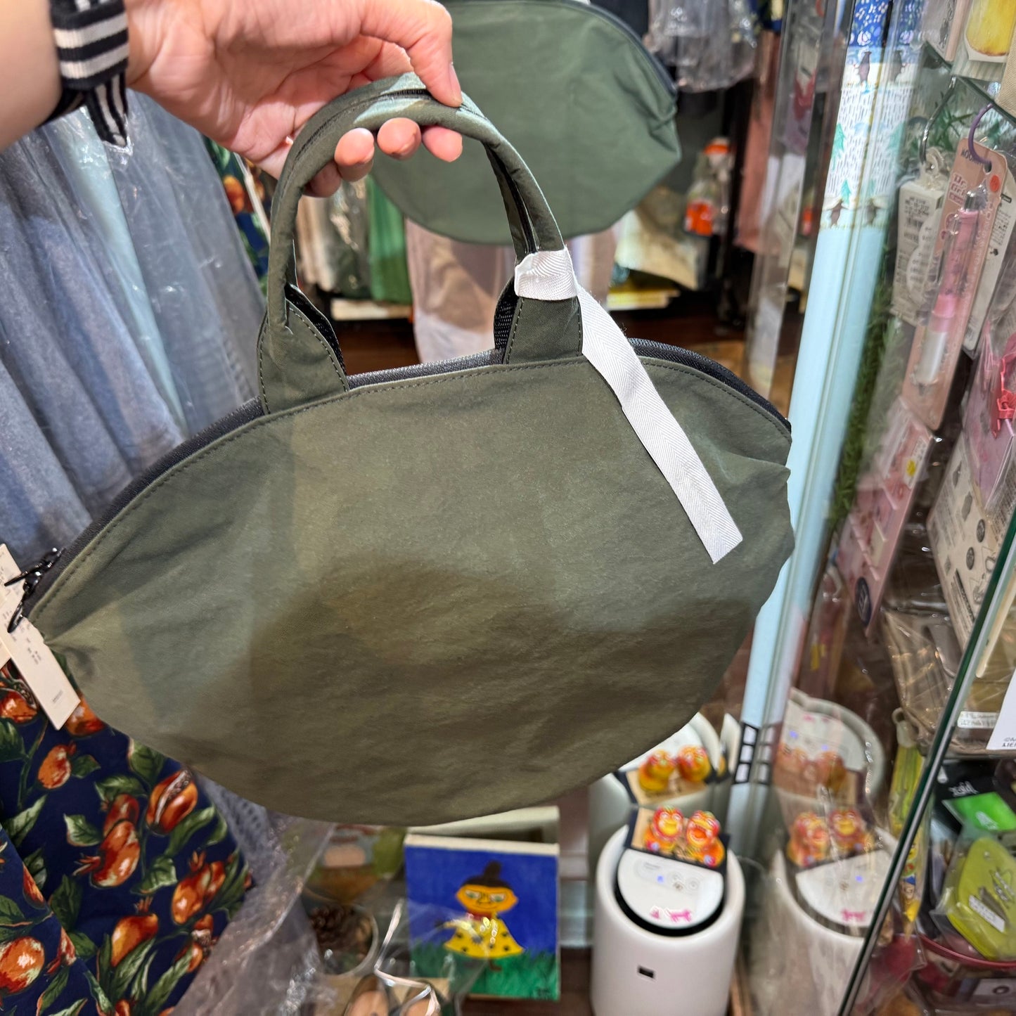 Anvocoeur Green Nylon HandBag, made in Japan