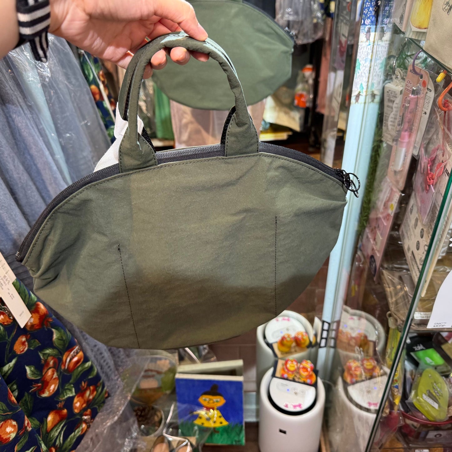 Anvocoeur Green Nylon HandBag, made in Japan