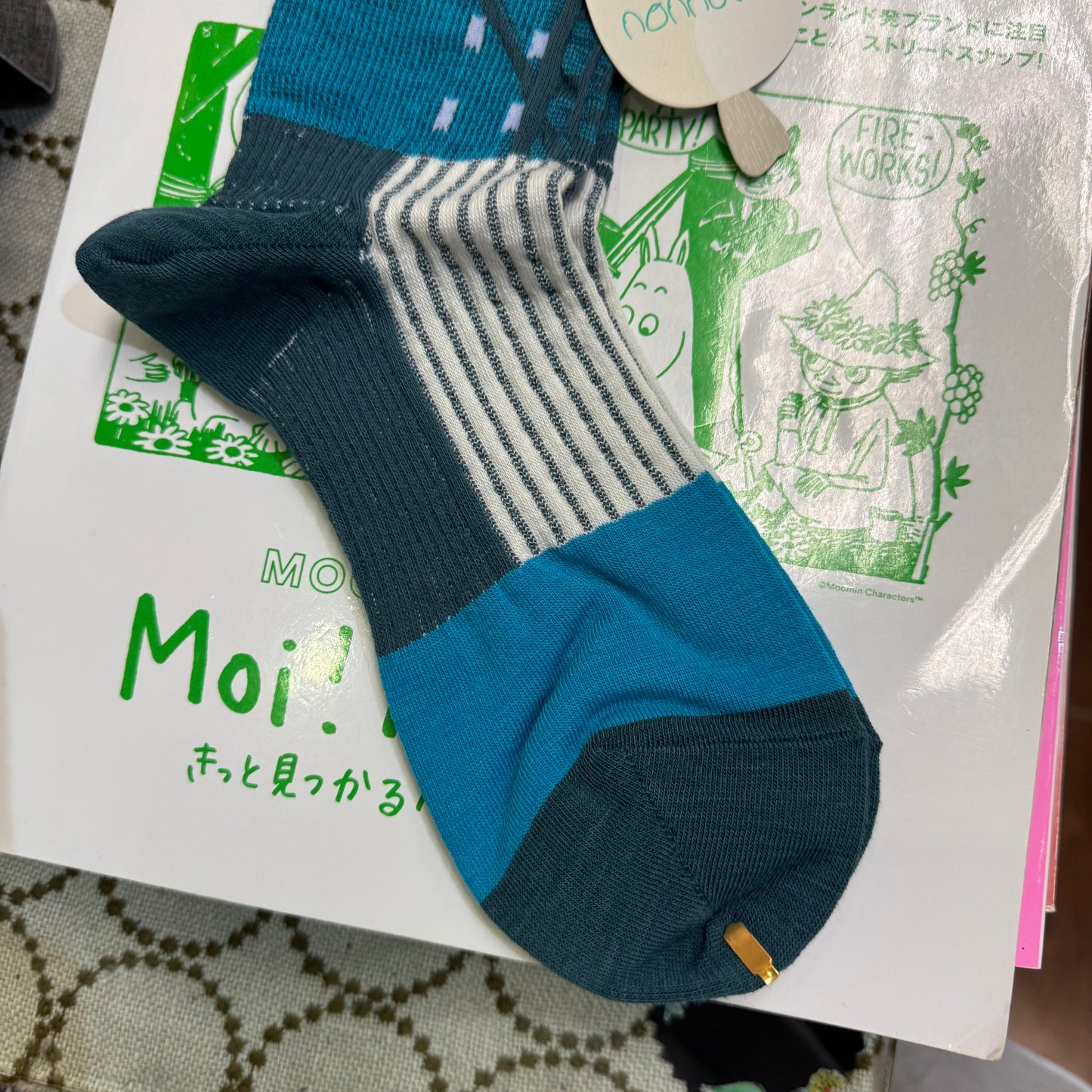 Nonnette Turquoise Socks, made in Japan