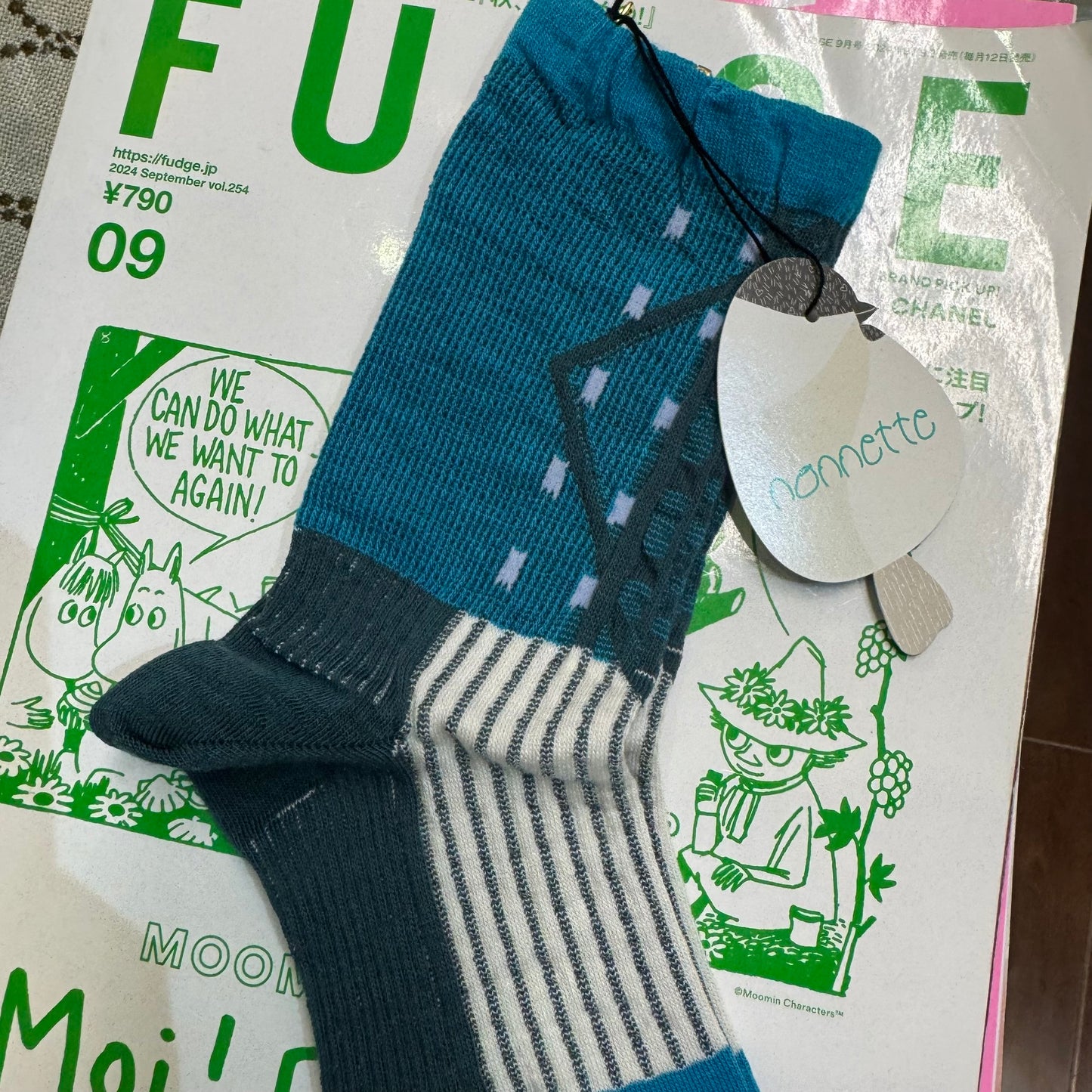 Nonnette Turquoise Socks, made in Japan