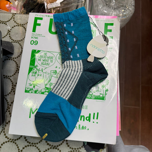 Nonnette Turquoise Socks, made in Japan