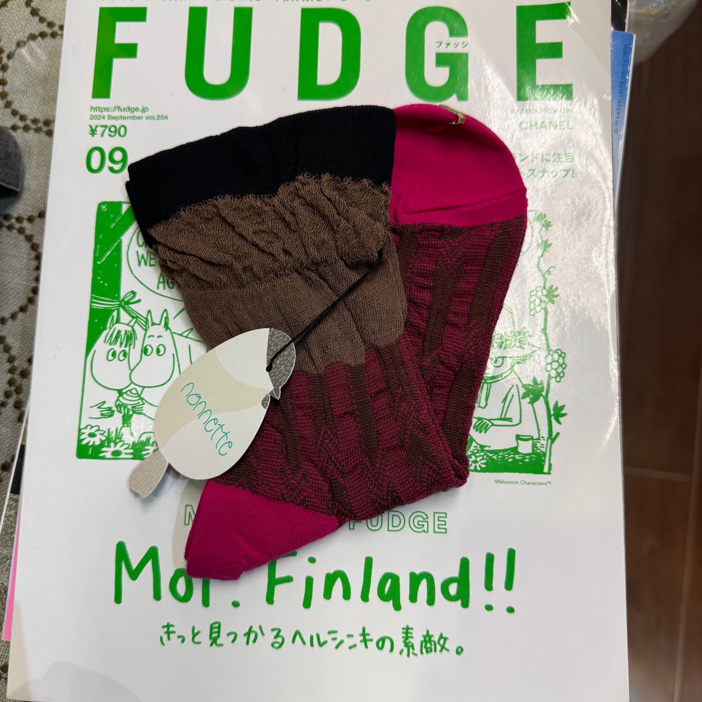 Nonnette Pink Socks, made in Japan