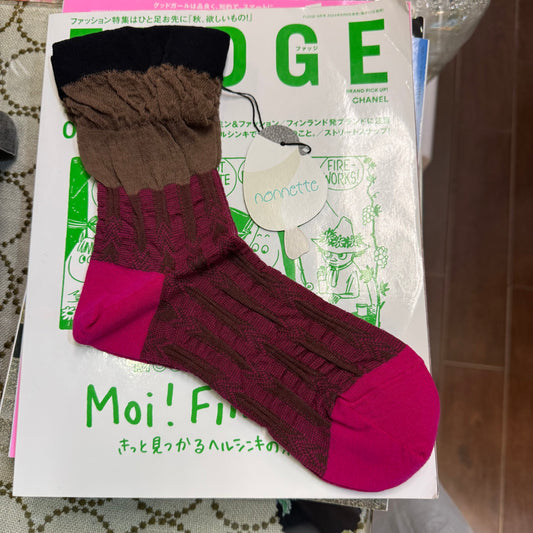 Nonnette Pink Socks, made in Japan