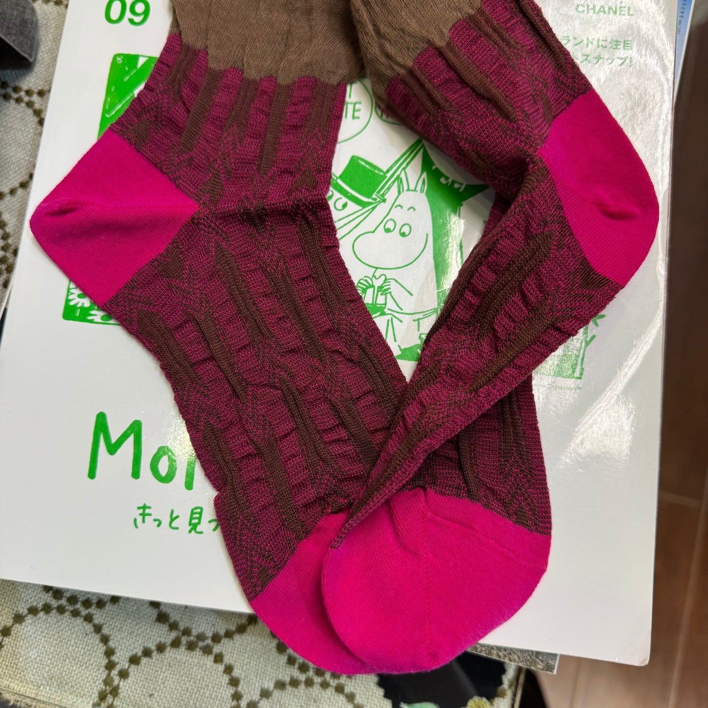 Nonnette Pink Socks, made in Japan