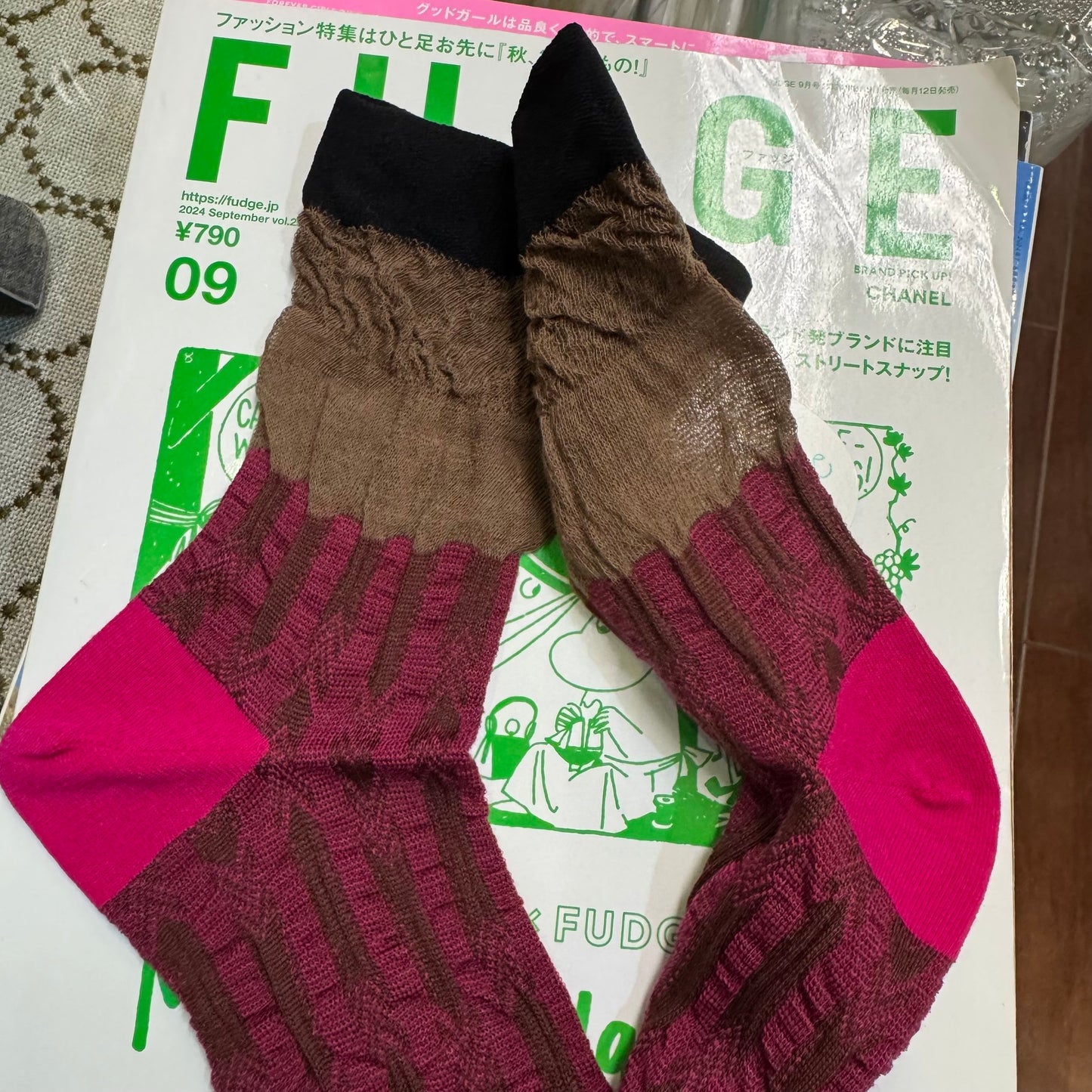 Nonnette Pink Socks, made in Japan