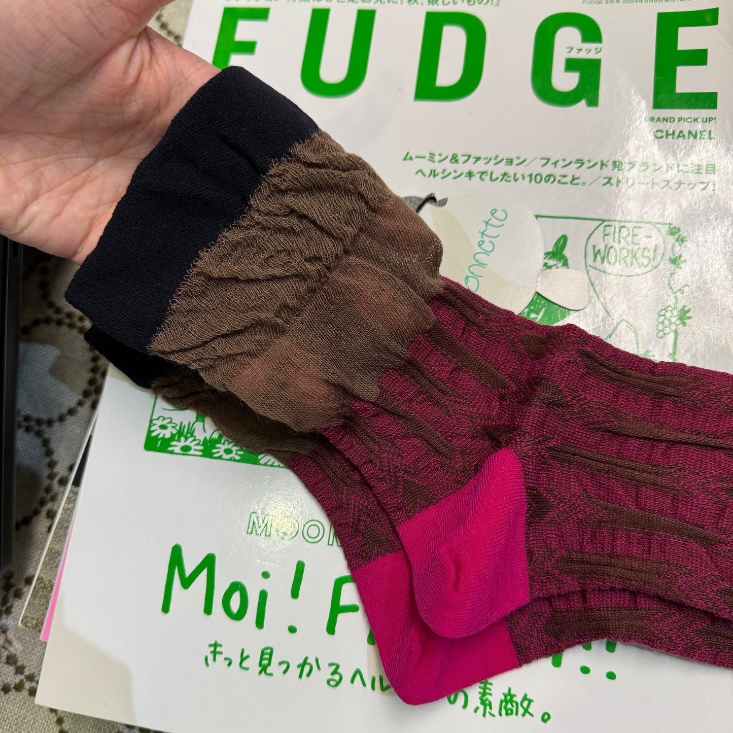 Nonnette Pink Socks, made in Japan