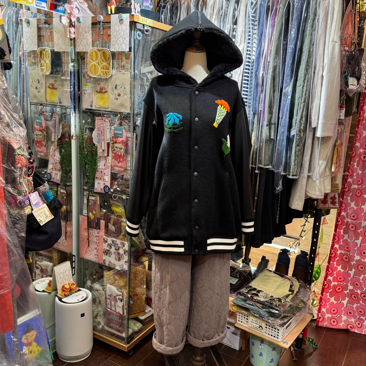Sale- bedsidedrama 冬に咲く花 Flower Sailor Stadium Jacket, Size 2, made in Japan