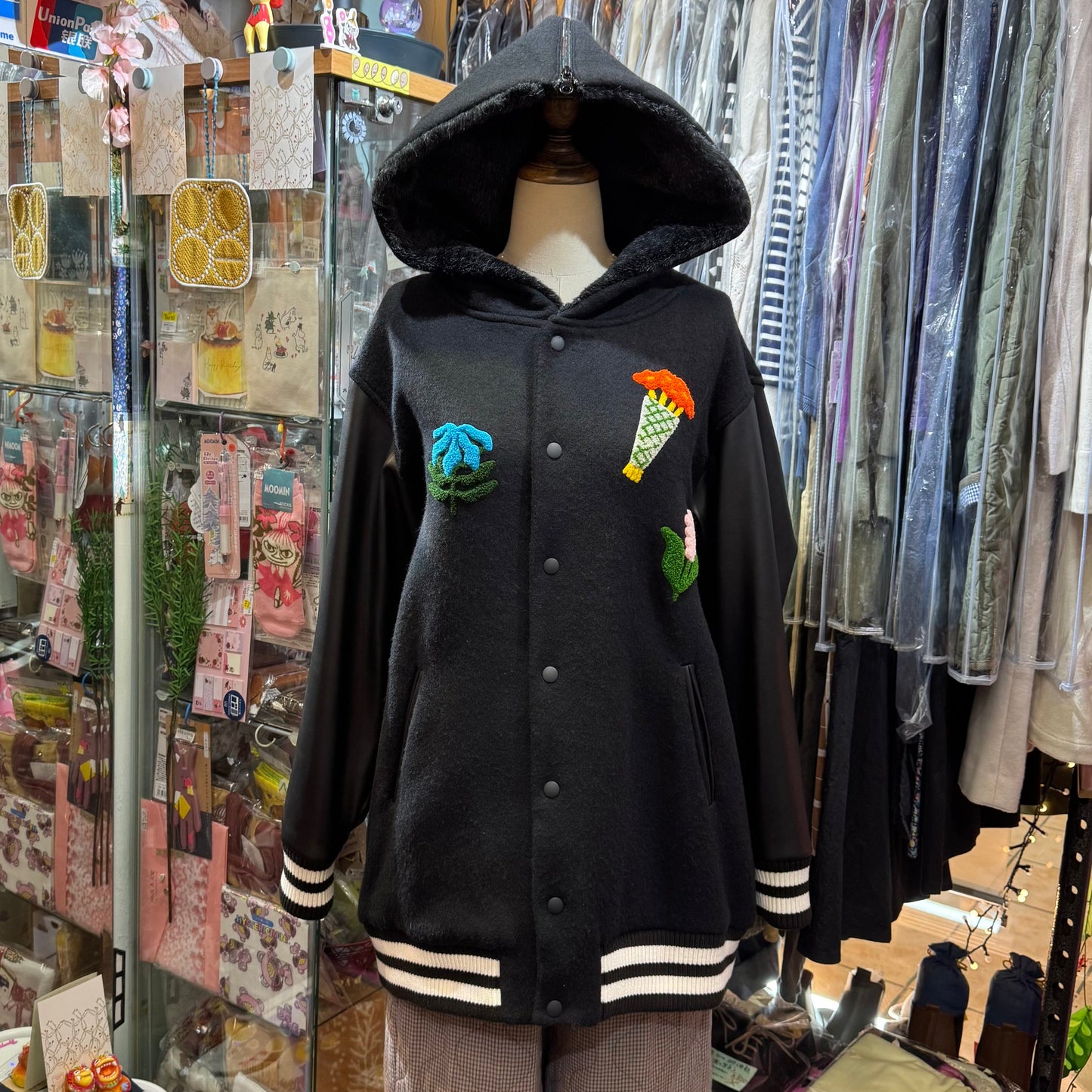 Sale- bedsidedrama 冬に咲く花 Flower Sailor Stadium Jacket, Size 2, made in Japan