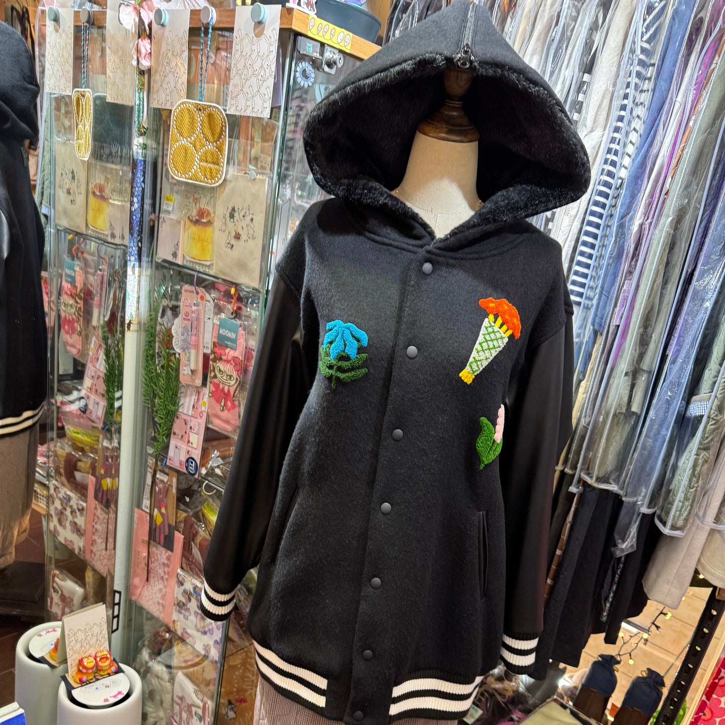 Sale- bedsidedrama 冬に咲く花 Flower Sailor Stadium Jacket, Size 2, made in Japan