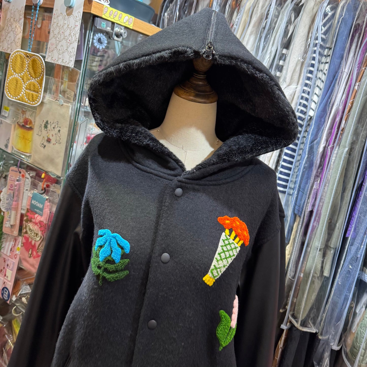 Sale- bedsidedrama 冬に咲く花 Flower Sailor Stadium Jacket, Size 2, made in Japan