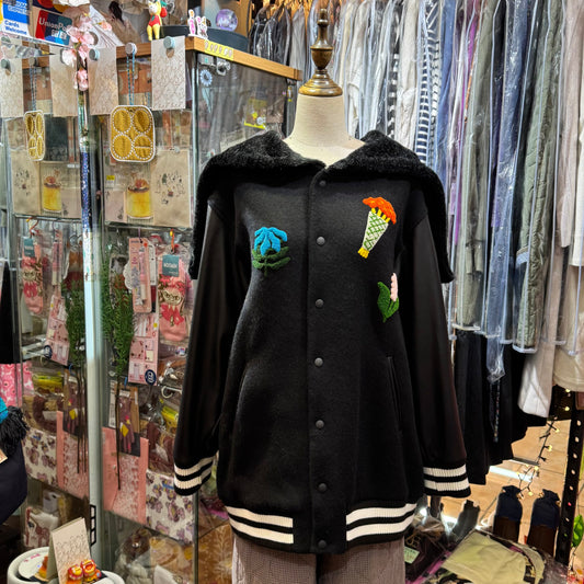 Sale- bedsidedrama 冬に咲く花 Flower Sailor Stadium Jacket, Size 2, made in Japan