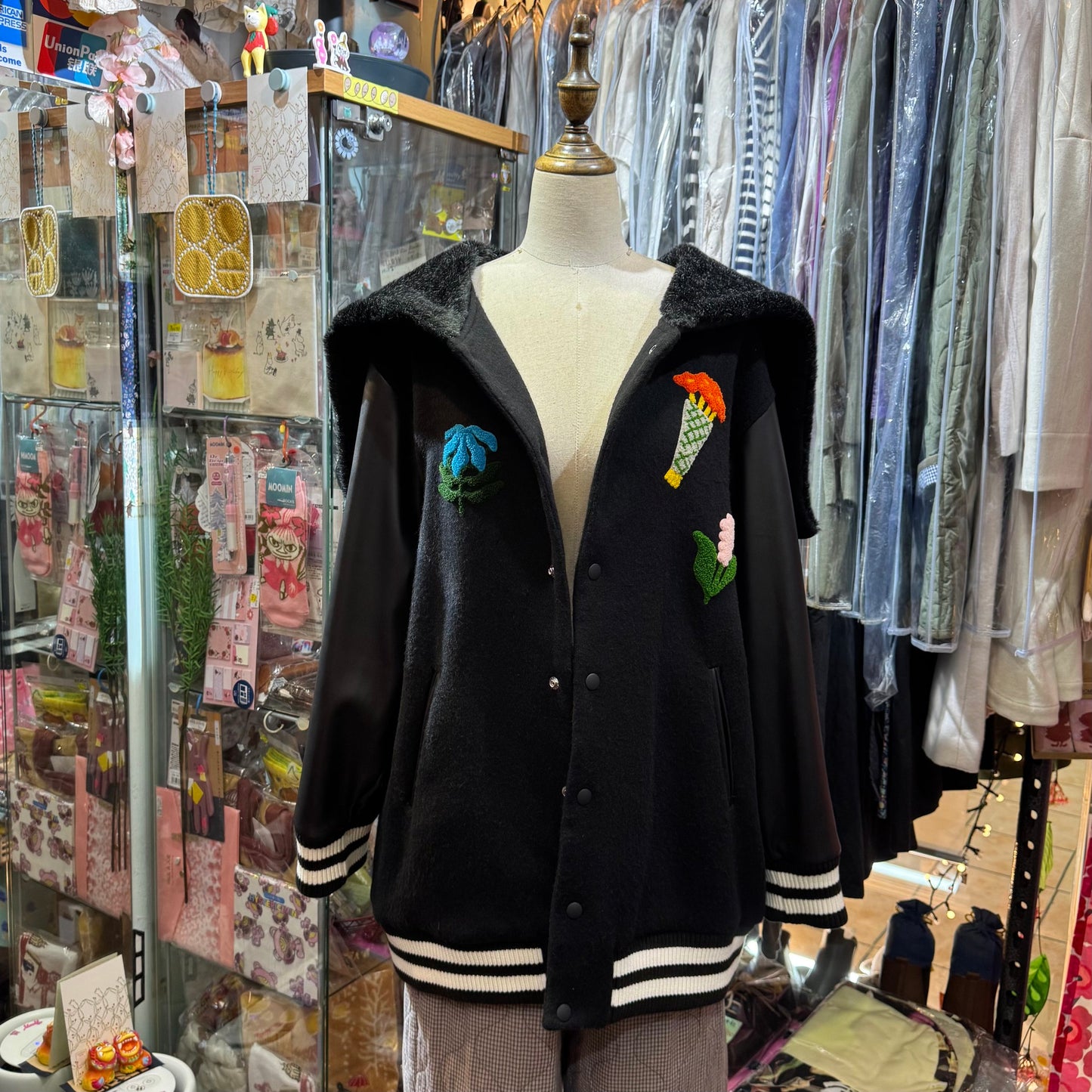 Sale- bedsidedrama 冬に咲く花 Flower Sailor Stadium Jacket, Size 2, made in Japan