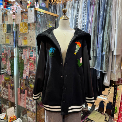 Sale- bedsidedrama 冬に咲く花 Flower Sailor Stadium Jacket, Size 2, made in Japan
