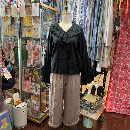 Sale- Mizuiro Ind Ruffles Shirt, 2 Colors, made in Japan