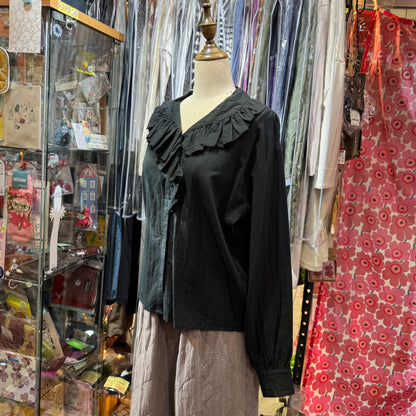 Sale- Mizuiro Ind Ruffles Shirt, 2 Colors, made in Japan