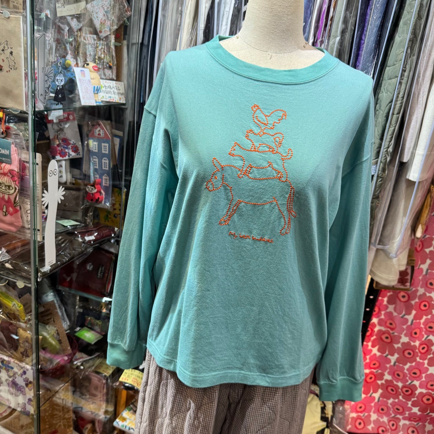 EXTRA20- Bulle de Savon Embroidery T-shirt, 2 Colors, made in Japan