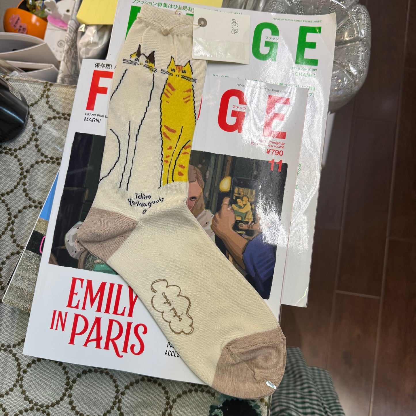 Conges Payes Cats Socks, made in Japan