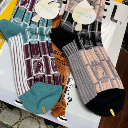 Nonette Bumpy line Socks, 2 Colors, made in Japan