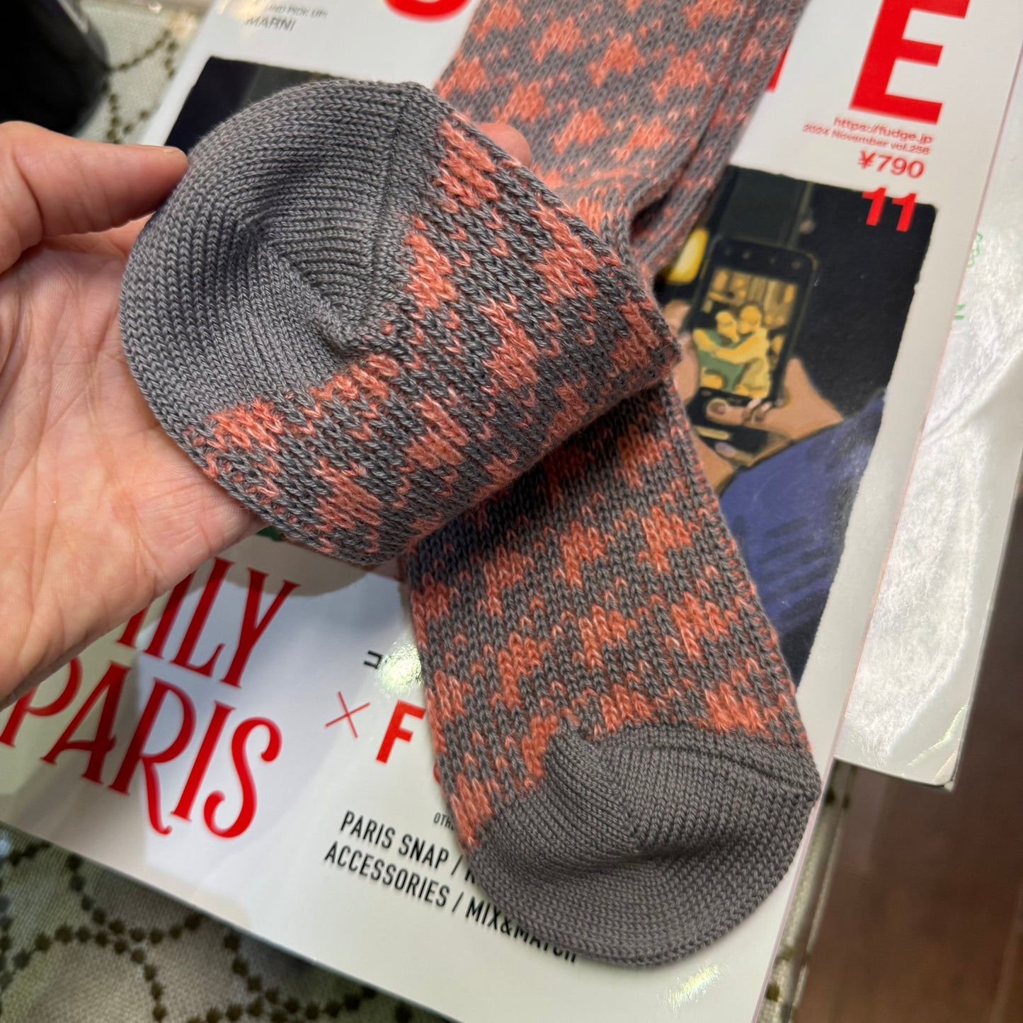 en Lille Printed Socks, 4 Colors, made in Japan