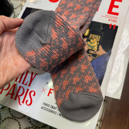 $99 only- en Lille Printed Socks, 4 Colors, made in Japan
