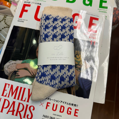 $99 only- en Lille Printed Socks, 4 Colors, made in Japan